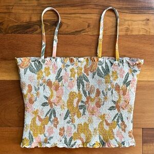 Roxy Smocked Floral Tank